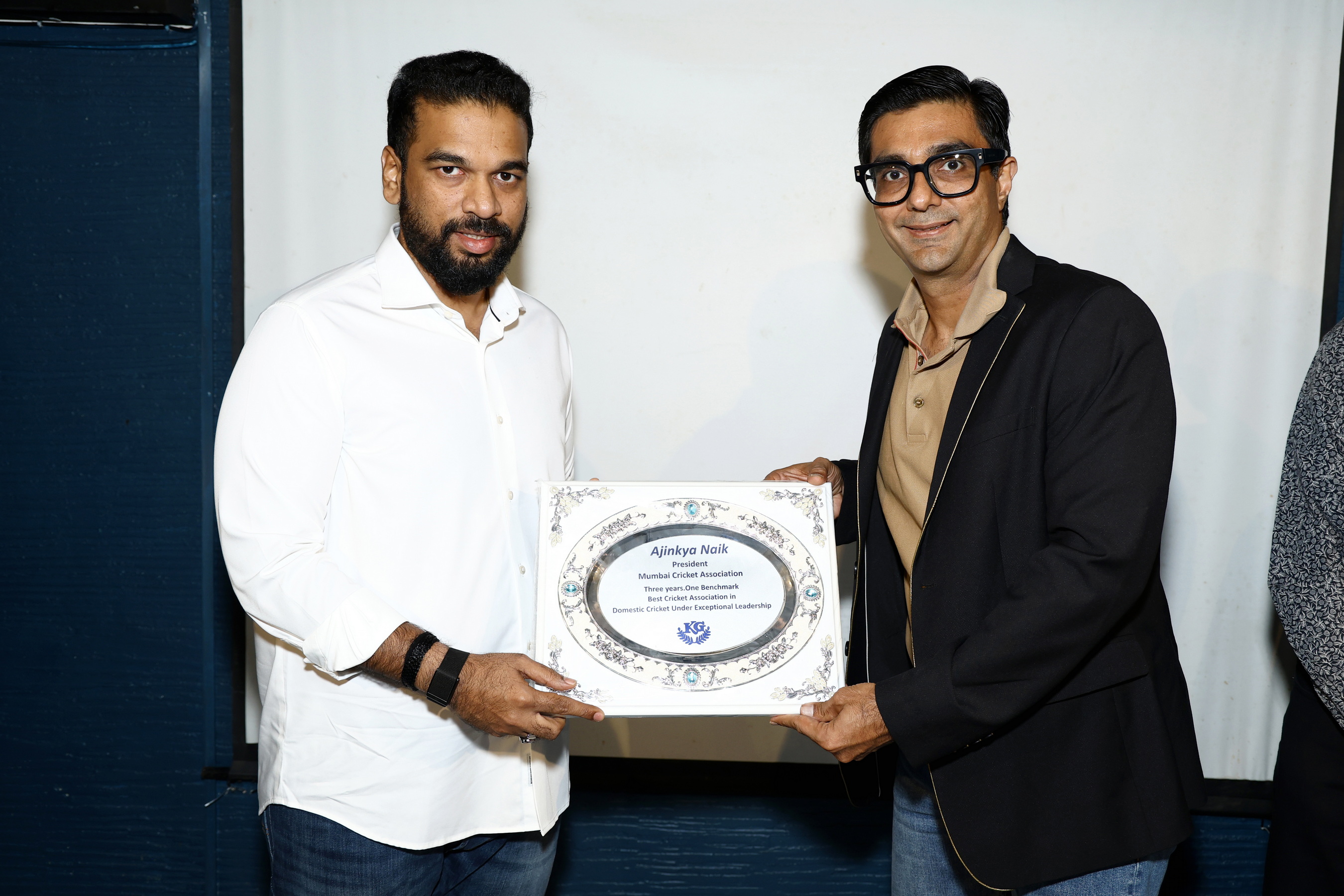 Honoring Shri Ajinkya Naik MCA President